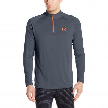 Under Armour UA Tech 1/4 ZIP Camiseta de Manga Larga, Men, Negro