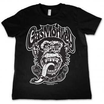 Officially Licensed Merchandise Gas Monkey Logo Kids T-Shirt - Black 5/6 Years