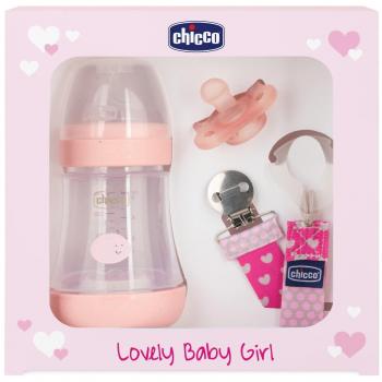Chicco Perfect5 Set de Lactancia Rosa, Incluye Biberón Anticólico 150ml y Chupete Physioforma para Bebés de 0 Meses en Adelante