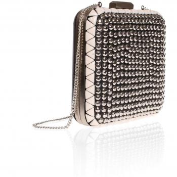 VENCA Bolso cloutch mujer by VencaStyle - 014735,NEGRO/PLATEADO,UNICA