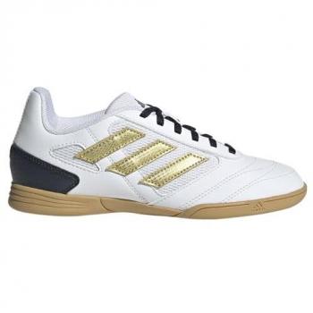 ADIDAS SUPER SALA 2 JR BLANCO/ORO - Botas de fútbol sala para niño, color blanco y oro, talla 32