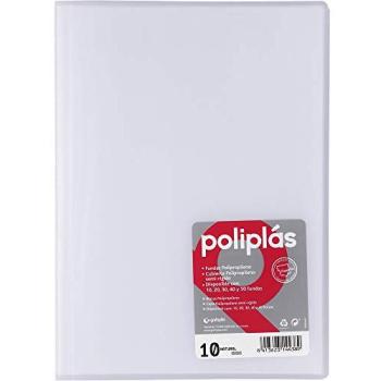 Carpeta Grafoplas 01311200 con 10 Fundas de Polipropileno (PP) Transparente Tamaño A4 Natural