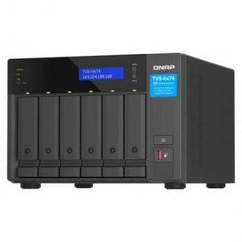 QNAP TVS-H674 NAS Tower 6-Bay Intel Core i5-12400 32GB DDR4 Hotswap Ethernet LAN Black