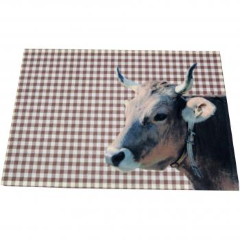 Felpudo vaca Rosi Fieltro Marrón 60 cm x 40 cm