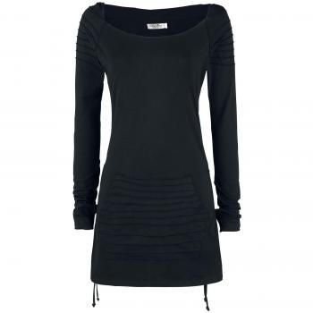 Innocent Jaith Hood Mujer Camiseta Manga Larga Negro L, 97% algodón, 3% elastán, Regular