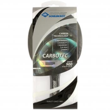 Raqueta de Tenis de Mesa Donic Schildkröt CarboTec 900 - Innovadora, Unisex, Color Negro, Tamaño Único