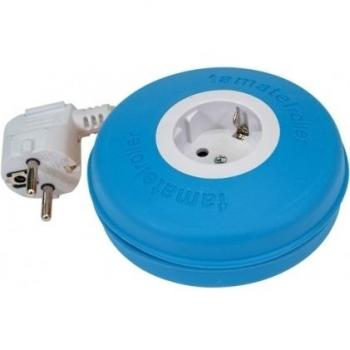 Famatel - Roller 1 toma 16a toma tierra 3x1,5 2m azul