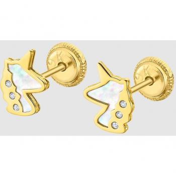 Pendientes Time Road LG00293 Oro Infantil - Basics Unicornio