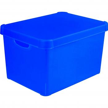 Curver 213234 - Caja decorativa, 40 x 30 x 24 cm, color azul
