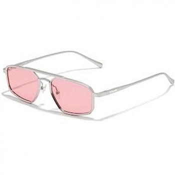 Gafas de sol unisex D.Franklin Muni LA plateadas/rosadas con lentes polarizados y protección UV