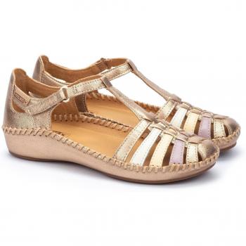 Pikolinos sandalia cuña de piel P. Vallarta 655-0843CLC1 para mujer