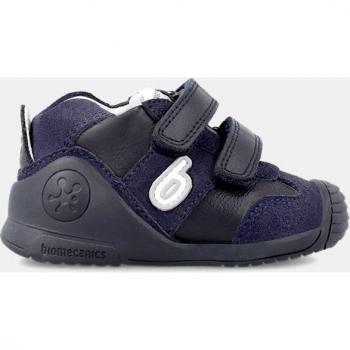 Zapatillas de bebé niño tipo running bajas en piel con doble cierre adherente - Biomecanics 221002b