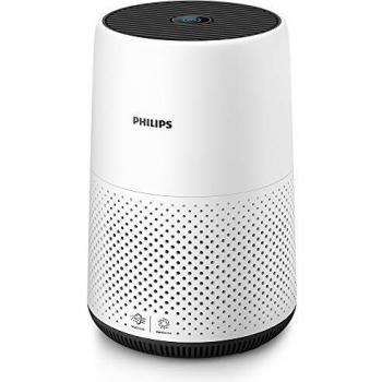 Purificador de Aire Compacto Philips Serie 800 con Retroalimentación en Tiempo Real sobre la Calidad del Aire, Antialérgico – Blanco/Negro, para Habitaciones hasta 49m², 3 Velocidades y M