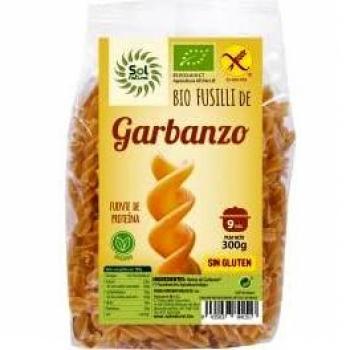 SOLNATURAL FUSILLI DE GARBANZO Bio SIN Gluten 300 g, Estándar, Único