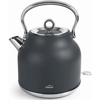 Hervidor de Agua Retro Lacor 1,7L con Tecnología STRIX y Acabado en Gris Mate