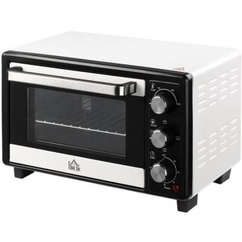 Horno de Sobremesa Eléctrico HOMCOM 16L 1400W con Temporizador de 60 Minutos, 3 Modos de Calor, Temperatura Ajustable hasta 230℃, In