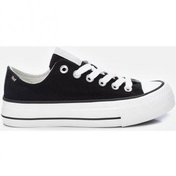 Zapatillas Refresh 170500 Mujer - Modelo de lona negra con cierre de cordón y suela antideslizante