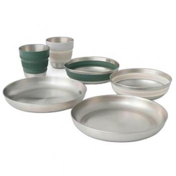 Sea to Summit Detour Stainless Steel 6-Piece Collapsible Camping Dinnerware Set