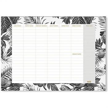 Miquelrius - Planning semanal encolado A4 tropical black & white