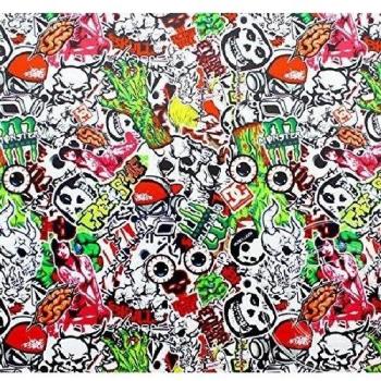 Xingyuan engomada del coche Graffiti Pegatina vinilo de la bomba SBM152A-A25 Para 152x50cm de coches