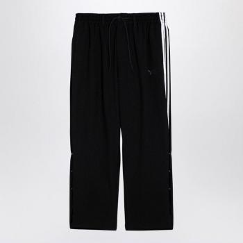 Y-3 Men's 3-Stripes Straight Trousers in Black, Size Large