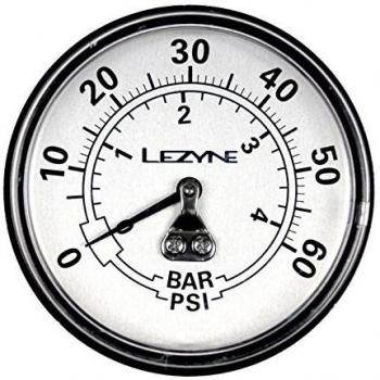 LEZYNE 1-RP-FLGUE-V260 Manómetro de Reemplazo, Negro/Plateado, M