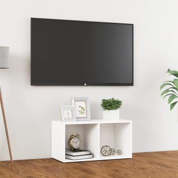 Mueble para TV de madera contrachapada 72x35x36,5 cm en color blanco
