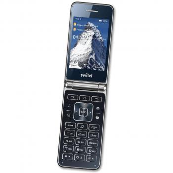 Switel Teléfono Móvil con grossen teclas grande pantalla dual función de tarjeta SIM Cámara Radio Bluetooth vibración Alarma