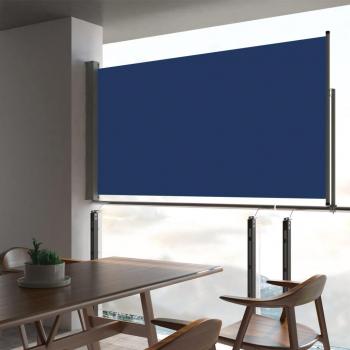 Cortina retráctil lateral para patio 160x300 cm Azul