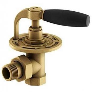 Llave vintage decorada con manija para radiador de hierro fundido