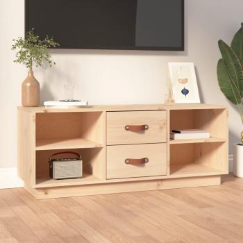 Soporte para TV móvil de madera maciza de pino 100x34x40 cm