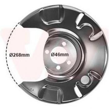 Chapa protectora contra salpicaduras, disco de freno VAN WEZEL 5812374