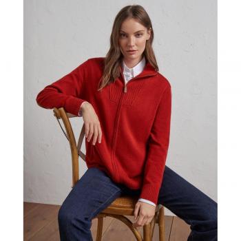 Jersey de mujer liso con cremallera
