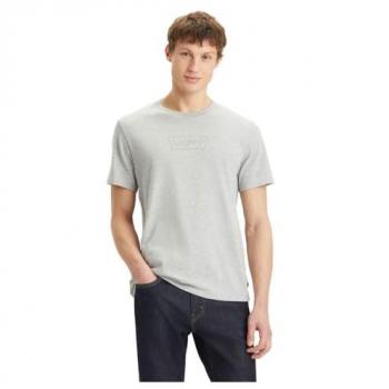 Camiseta Levi's® Graphic Crewneck para hombre, manga corta, color gris granito, talla XXL, diseño Batwing Mhg con alambre, ajuste regular