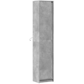 Aparador con LED de madera ingeniería gris 41,5x32,5x200 cm