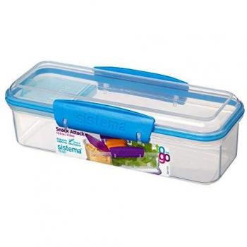 Sistema Snack Attack TO GO recipiente para guardar alimentos | Fiambrera con compartimentos | 410 ml | Sin BPA | Colores variados | 1 unidad