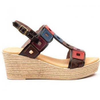 Sandalia Plataforma Mujer La Vida Rosa Multicolor