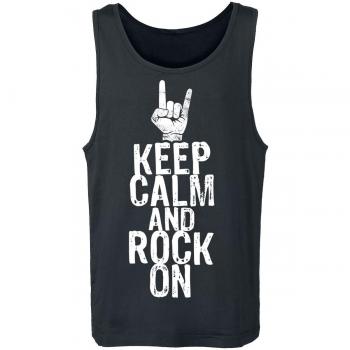 Keep Calm And Rock On Camiseta Tirantes Negro L