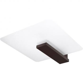 Lámpara de techo Lappo Wengué, cuadrada, de madera, dimensiones 40 cm