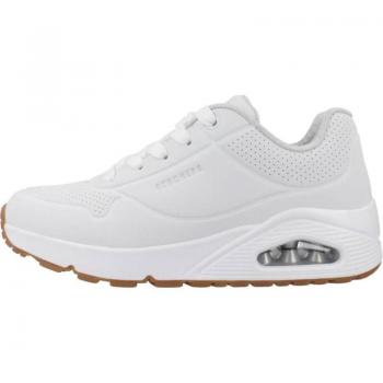 Zapatillas Niña Skechers Uno - Stand On Air, color blanco (WHT), deportivas con diseño ligero y cómodo, plantilla acolchada, suela de goma antideslizante