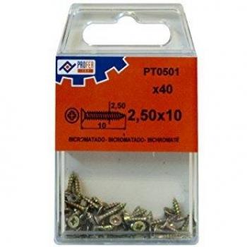 PROFER TOP - Tirafondo C/Plan Pozi Bic C/40 Profer Top 2,5X10 Mm