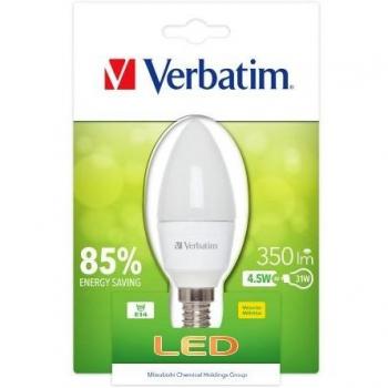Verbatim 52602 Bombilla E14, 4.5 W, Blanco