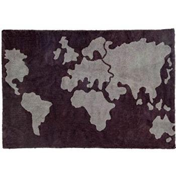 Lorena Canals mapa del mundo alfombra lavable