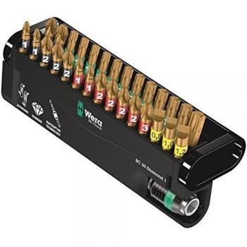 Wera Bit-Check 30 Diamond 1 Anti Cam-out BiTorsion Long Life bit set for drill/drivers PZ,PH,TX,SL 30 piece, 05057431001
