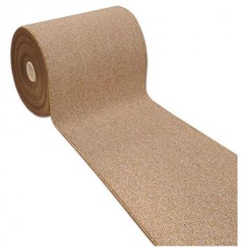 Alfombra de Cocina Antideslizante 57x360 cm Tejido Plano Color Sólido Beige 100% Made in Italy