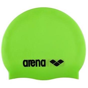 Arena Classic Silicone Swimming Cap - Acid Lime/Black