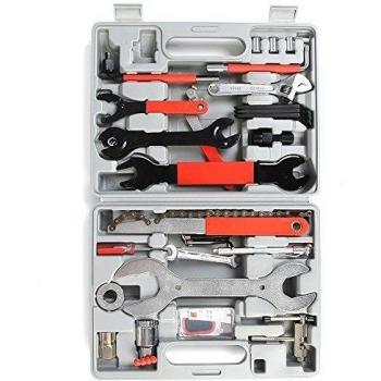 MVpower®Kit de 44pcs Instruments de Réparation Entretien Bicyclette + Malette a Outil pour Velo