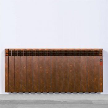 Radiador eléctrico Rointe DNA 1600W con diseño Detroit y conexión WiFi, 15 módulos, acabado óxido liso
