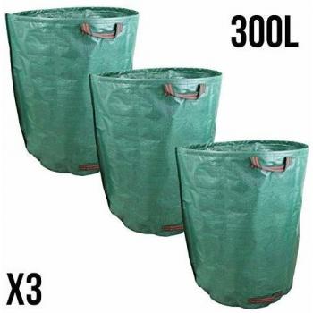 Lote de 3 Sacos de Desechos Autoportantes de 300L en Polipropileno 150g/m²