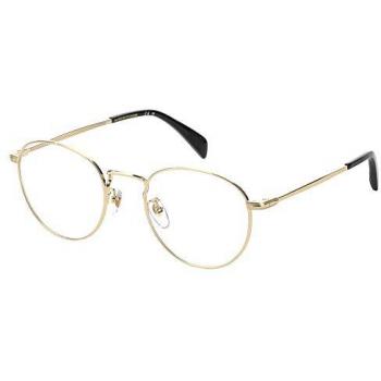 David Beckham Unisex Gold Eyewear DB-1015, 52 mm